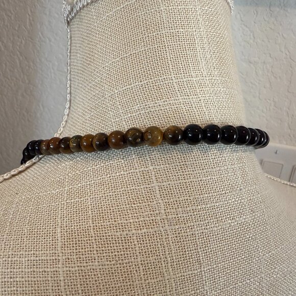 Tiger's Eye Quartz Bead Necklace - Picture 4 of 8